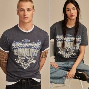 NFL x Lucky Brand Dallas Cowboys Blue‎ Crewneck T-Shirt Unisex Size XXL NWT